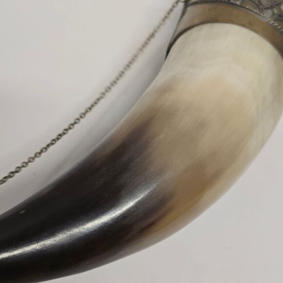 Vintage USSR Georgian Caucasian Horn Traditional Bullhorn Wine Drink Cup - Picture 3 of 8